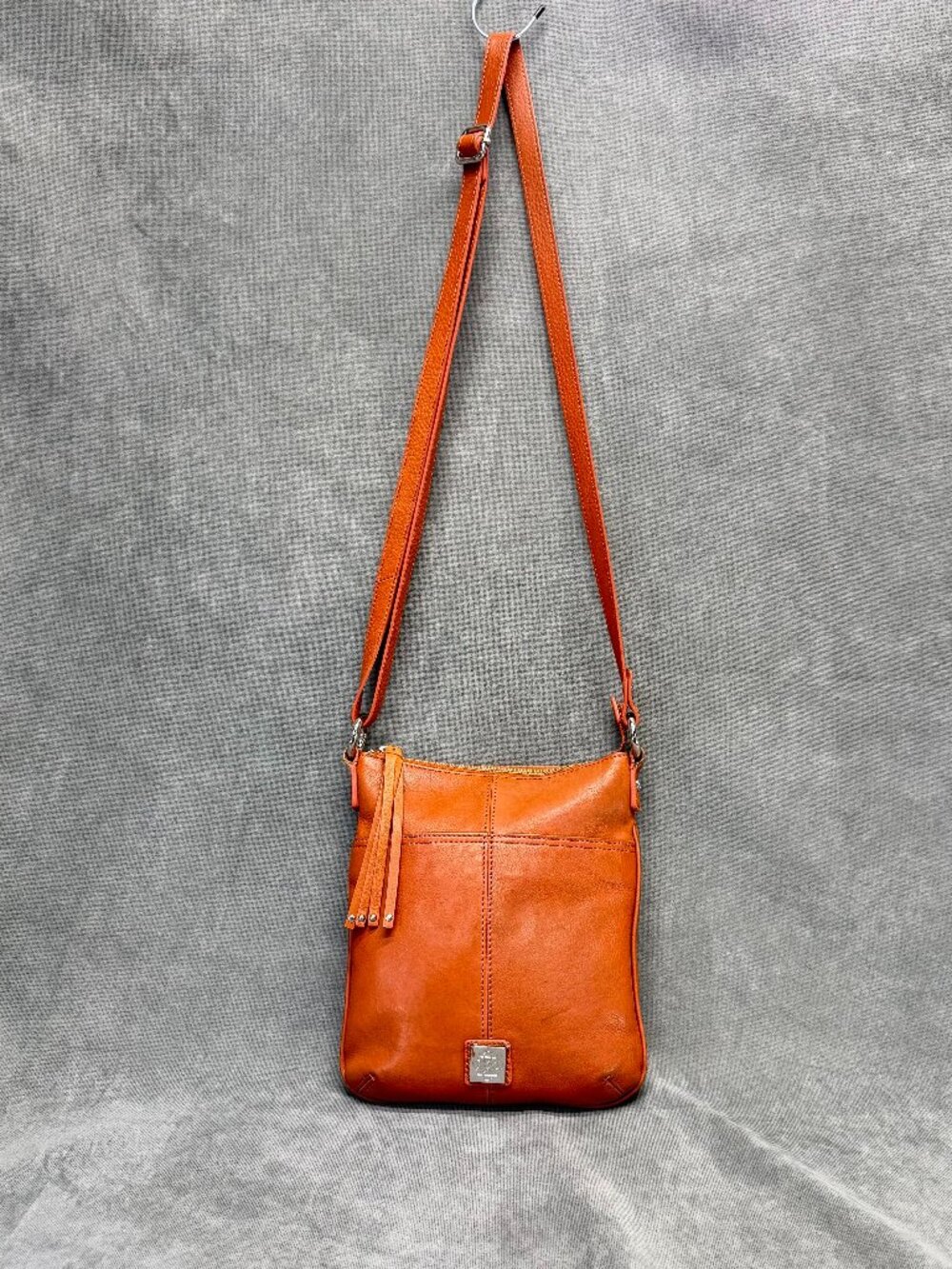 Leather Crossbody Bag Cognac Brown Soft Leather Adjustable Strap Everyday Purse